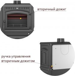 Печь-камин Везувий LV-12 S "Антрацит"