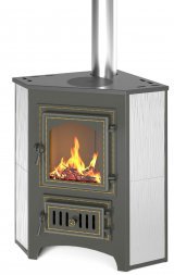 Печь-камин Везувий ПК-01 (220) с конфоркой угловой, бежевый